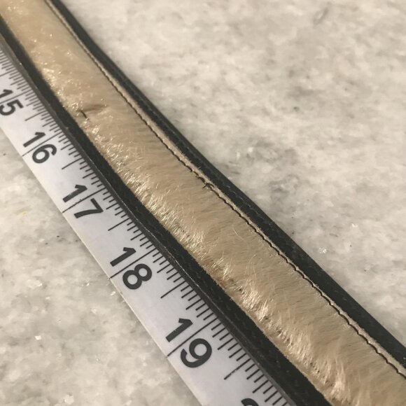 Dan Post Belt Women 32 Black Brown Cowhide Double Heart Buckle Western Rodeo USA - Picture 10 of 10